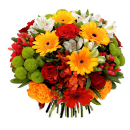 Bouquet rond en réserve d'eau2