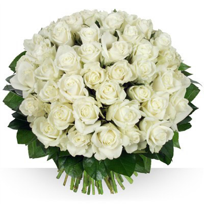 Gros bouquet rond de roses - Espace funéraire Vendéen