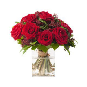 Bouquet rond de roses (BR3 - env. 13 roses)