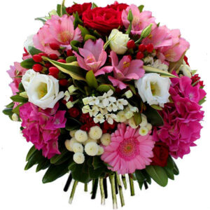 Bouquet rond en réserve d'eau (BR2 - Ø 35 cm)